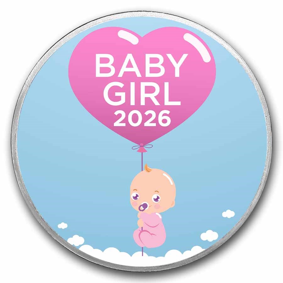 1 oz Silver Colorized Round - APMEX (Baby Girl, 2026)