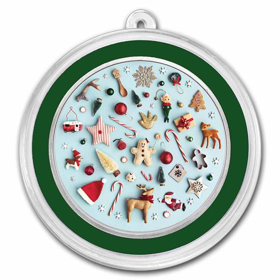1 oz Silver Colorized Round - APMEX (Christmas Collage) 1 oz Silver Colorized Round - APMEX (Christmas Collage)