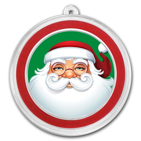 1 oz Silver Colorized Round - APMEX (Classic Santa Claus)