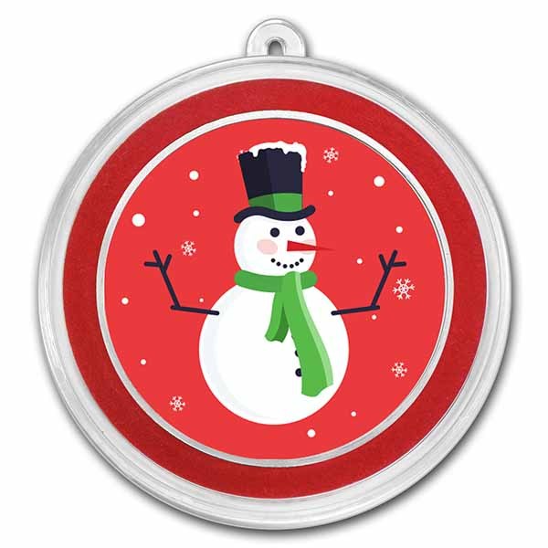Buy 1 oz Silver Colorized Round - APMEX (Classic Snowman) | APMEX