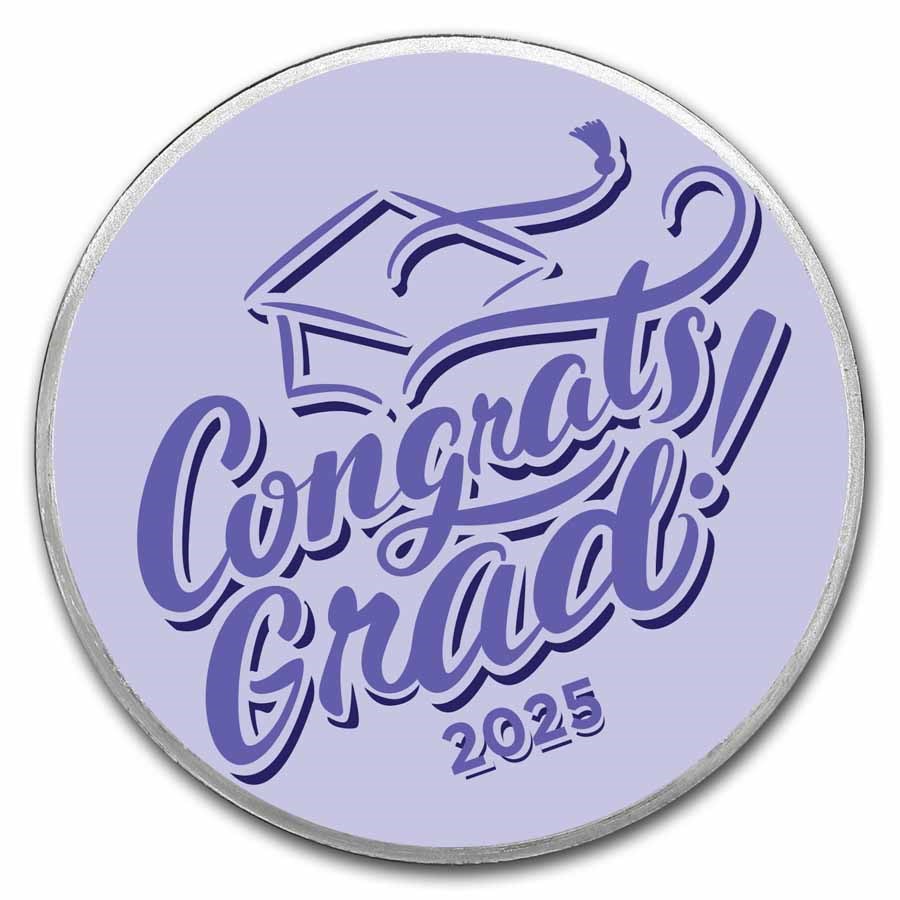 1 oz Silver Colorized Round - APMEX (Congrats Grad 2025)