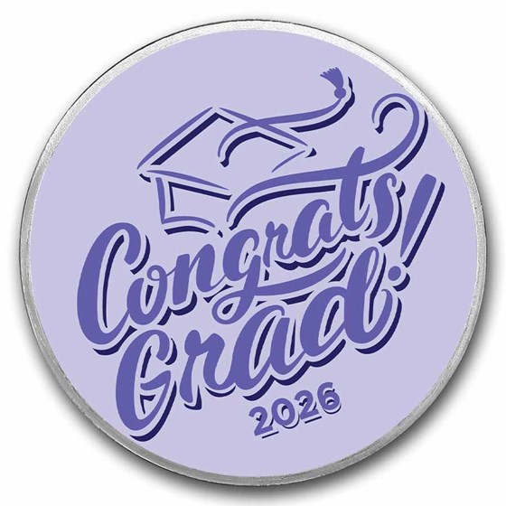1 oz Silver Colorized Round - APMEX (Congrats Grad 2026)