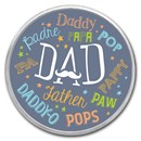 1 oz Silver Colorized Round - APMEX (Cool Dad Collage)