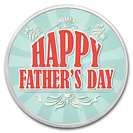 1 oz Silver Colorized Round - APMEX (Father's Day Celebration)