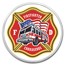 1 oz Silver Colorized Round - APMEX (Firefighter - Seal)