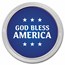1 oz Silver Colorized Round - APMEX (God Bless America, Blue)