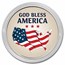1 oz Silver Colorized Round - APMEX (God Bless America, Map)