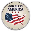 1 oz Silver Colorized Round - APMEX (God Bless America, Map)