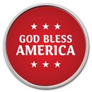 1 oz Silver Colorized Round - APMEX (God Bless America, Red)