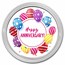 1 oz Silver Colorized Round - APMEX - Happy Anniversary, Balloons