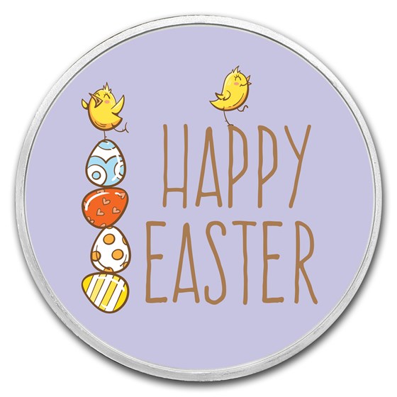 1 oz Silver Colorized Round - APMEX (Happy Easter) 1 oz Silver Colorized Round - APMEX (Happy Easter)