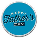 1 oz Silver Colorized Round - APMEX (Happy Father's Day, Blue)