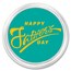 1 oz Silver Colorized Round - APMEX (Happy Father's Day, Green)