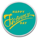 1 oz Silver Colorized Round - APMEX (Happy Father's Day, Green)