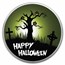 1 oz Silver Colorized Round - APMEX (Happy Halloween "Graveyard")