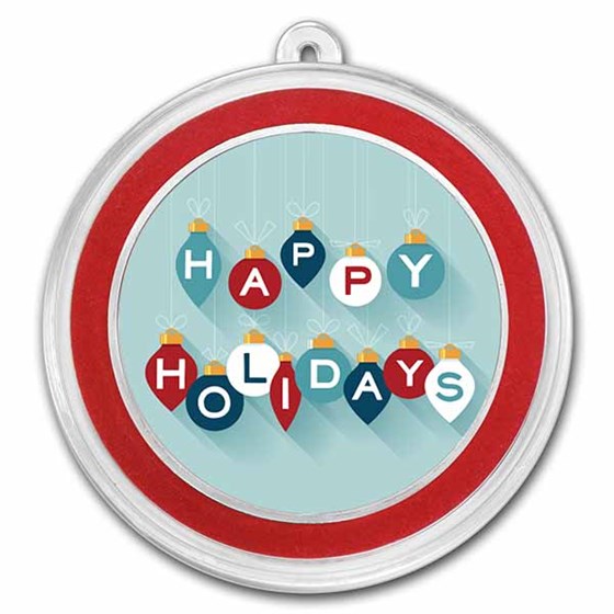 1 oz Silver Colorized Round - APMEX (Happy Holidays, Ornaments) 1 oz Silver Colorized Round - APMEX (Happy Holidays, Ornaments)
