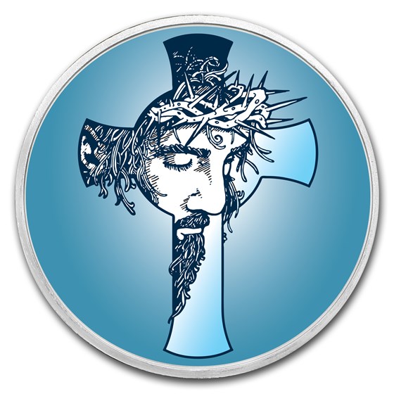 1 oz Silver Colorized Round - APMEX (Jesus Christ) 1 oz Silver Colorized Round - APMEX (Jesus Christ)