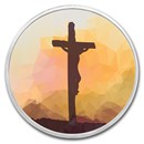 1 oz Silver Colorized Round - APMEX (Jesus on the Cross)