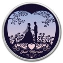 1 oz Silver Colorized Round - APMEX (Just Married - Silhouette)