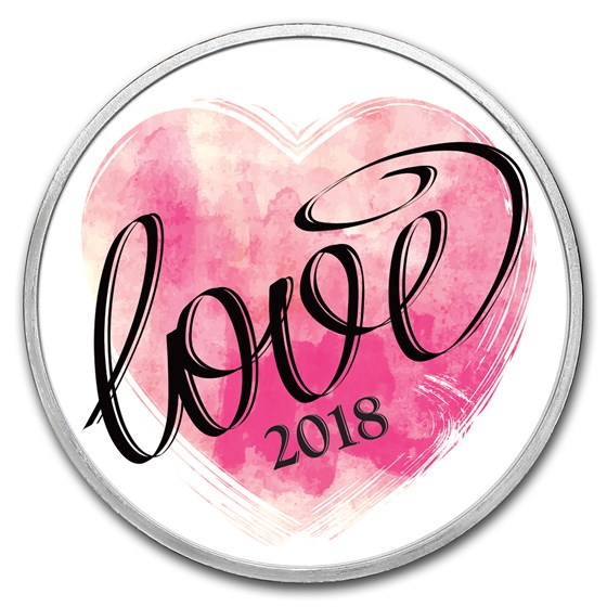 1 oz Silver Colorized Round - APMEX (Love) 1 oz Silver Colorized Round - APMEX (Love)