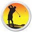 1 oz Silver Colorized Round - APMEX (Male Golfer)