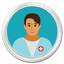 1 oz Silver Colorized Round - APMEX (Male Nurse)