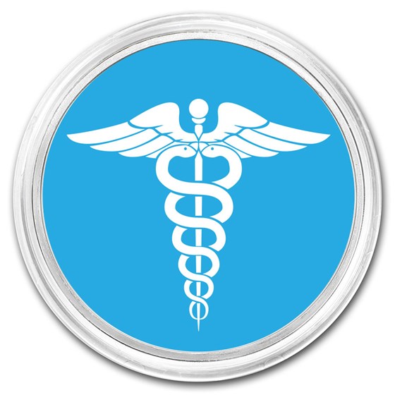 1 oz Silver Colorized Round - APMEX (Medical Symbol)