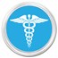 1 oz Silver Colorized Round - APMEX (Medical Symbol)