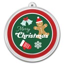 1 oz Silver Colorized Round - APMEX (Merry Christmas, Festive)