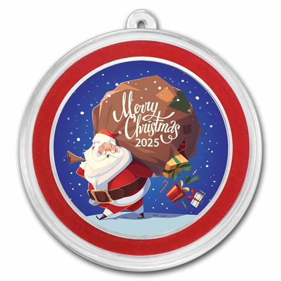 1 oz Silver Colorized Round - APMEX (Merry Christmas Santa Claus) 1 oz Silver Colorized Round - APMEX (Merry Christmas Santa Claus)