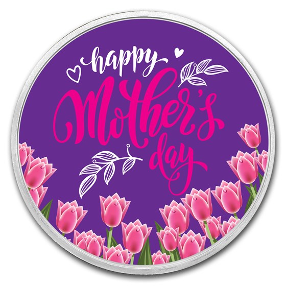 1 oz Silver Colorized Round - APMEX (Mother's Day - Tulips) 1 oz Silver Colorized Round - APMEX (Mother's Day - Tulips)
