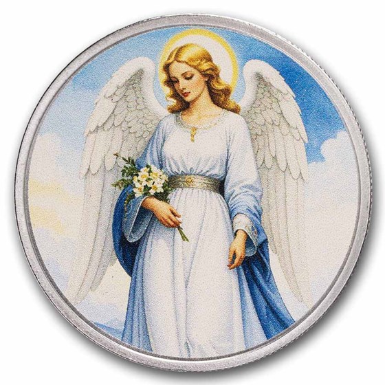 1 oz Silver Colorized Round - APMEX (Peaceful Heavenly Angel)