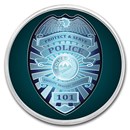 1 oz Silver Colorized Round - APMEX (Police - Badge)