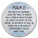1 oz Silver Colorized Round - APMEX (Psalm 23, Sky Blue)