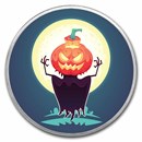 1 oz Silver Colorized Round - APMEX (Pumpkin Ghoul)