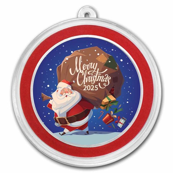 1 oz Silver Colorized Round - APMEX (Rooftop Santa) 1 oz Silver Colorized Round - APMEX (Rooftop Santa)
