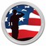 1 oz Silver Colorized Round - APMEX (Salute the Flag)