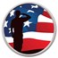 1 oz Silver Colorized Round - APMEX (Salute the Flag)