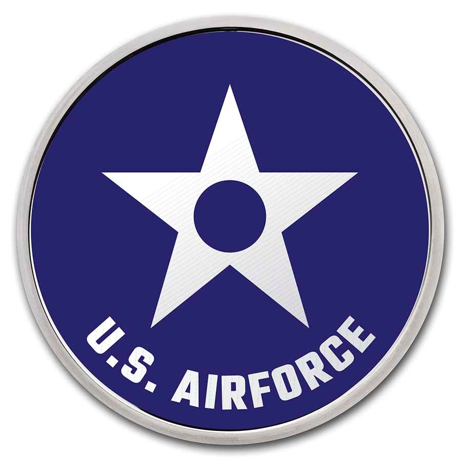 1 oz Silver Colorized Round - APMEX (U.S. Air Force, Blue)