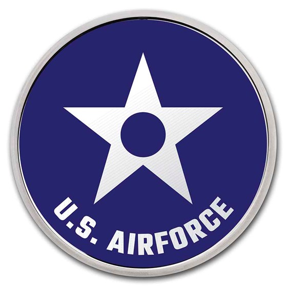 1 oz Silver Colorized Round - APMEX (U.S. Air Force, Blue) 1 oz Silver Colorized Round - APMEX (U.S. Air Force, Blue)