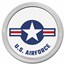 1 oz Silver Colorized Round - APMEX (U.S. Air Force, White)