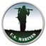 1 oz Silver Colorized Round - APMEX (U.S. Marines, Silhouette)