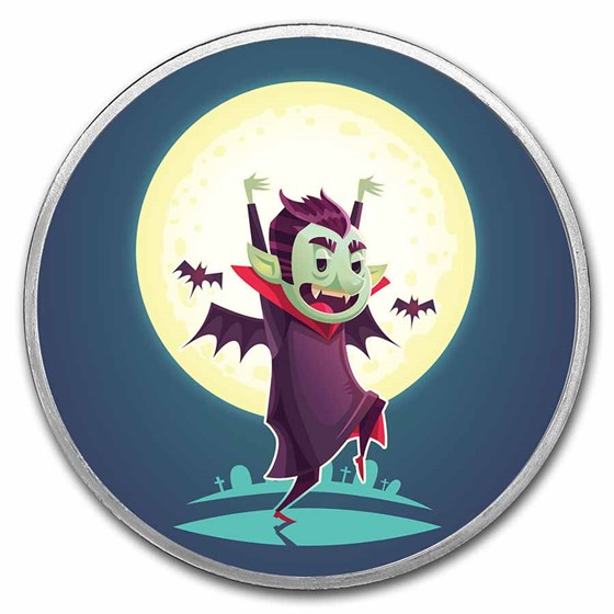 1 oz Silver Colorized Round - APMEX (Vampire)