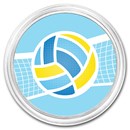 1 oz Silver Colorized Round - APMEX (Volleyball)