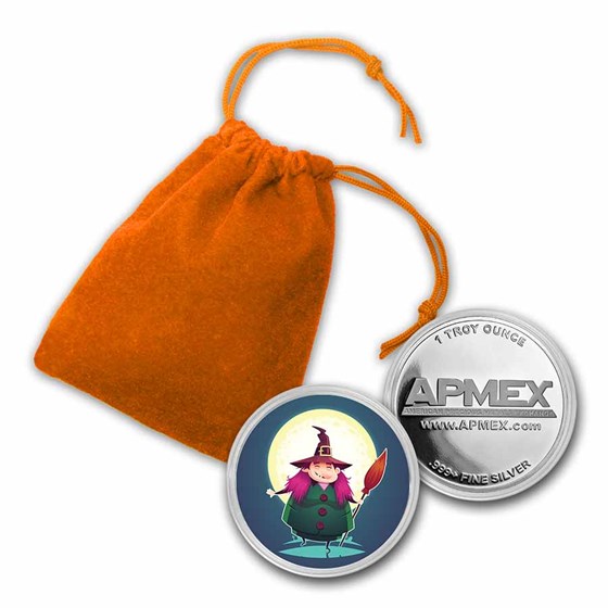 1 oz Silver Colorized Round - APMEX (Witch) 1 oz Silver Colorized Round - APMEX (Witch)