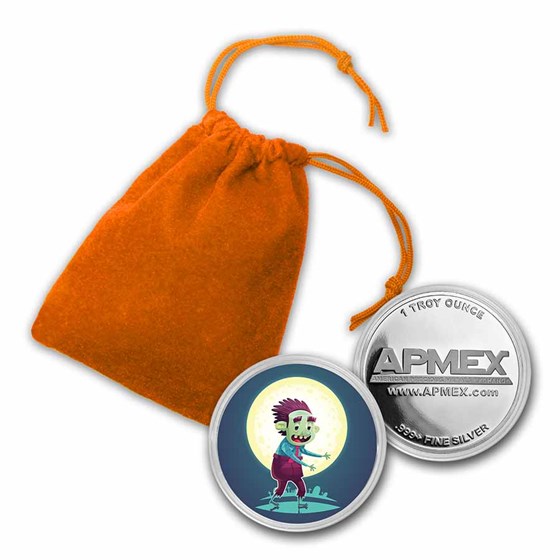 1 oz Silver Colorized Round - APMEX (Zombie) 1 oz Silver Colorized Round - APMEX (Zombie)