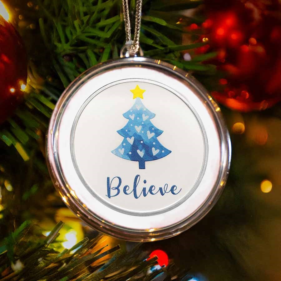 1 oz Silver Colorized Round - "Believe"