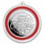 1 oz Silver Colorized Round - Blue Merry Christmas Santa