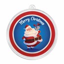 1 oz Silver Colorized Round - Blue Merry Christmas Santa