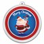 1 oz Silver Colorized Round - Blue Merry Christmas Santa